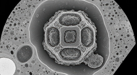 High Resolution TEM Visualization of Herpes Simplex Virus Capsid Leaving the Host Nucleus