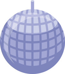 Shiny disco ball spinning, reflecting light and creating a vibrant ambiance for a night party