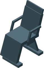 Comfortable styling armchair with footrest inviting clients to relax during beauty treatments