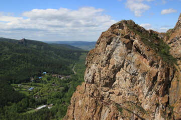 Landscape view of the mountain valley