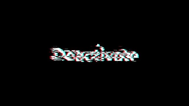 Futuristic &ldquo;Deactivate&rdquo; Glitch Typography with RGB Split Effect