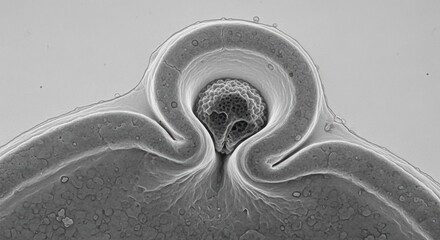 High Magnification Visualization of HIV Retrovirus Release from Lymphocyte for Research