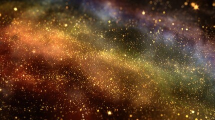 Obraz premium Abstract illustration of a colorful galaxy with glittering stars and celestial light