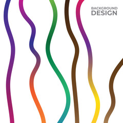 Colorful floral retro seamless vector pattern wallpaper design with abstract curve line illustration