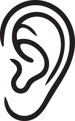 Human Ear Line Art 