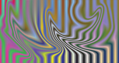 Colorful geometric abstract vector background with wavy lines and retro pattern design