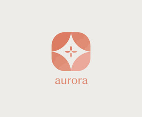 This image showcases a modern logo design with a star-like shape, embodying elegance, innovation, and creativity suitable for branding purposes.
