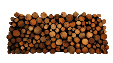 Rustic Woodpile Texture: Neatly Stacked Logs for Warmth and Natural Backgrounds