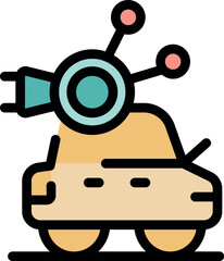 Self driving vehicle navigating using radar technology, showcasing innovation in transportation