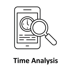 Time Analysis Vector Icon which can easily modify or edit