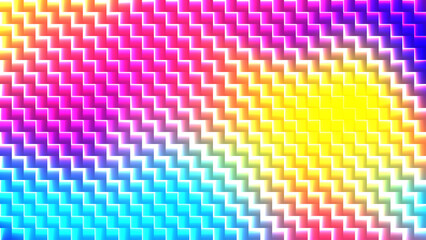 Seamless Vibrant Rainbow Gradient Zigzag Neon Glow Strips Abstract Background for Digital Art and Wallpapers