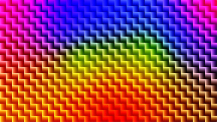 Full Spectrum Rainbow Zigzag Neon Glow Pattern Seamless Abstract for Psychedelic Gradient Art