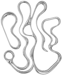 3D Chrome Silver abstract liquid shape, futuristic molten metallic fluid ilustration isolated