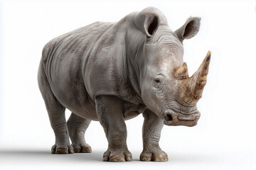 Obraz premium Nashorn auf weißem Hintergrund