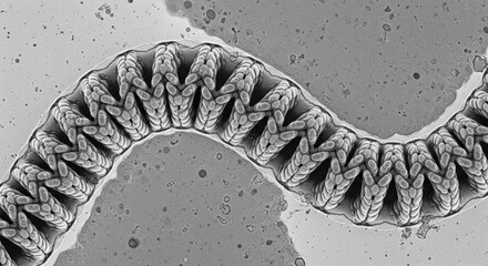 Measles Virus Nucleocapsid Herringbone Filament High Magnification Transmission Electron Micrograph