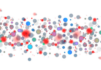 Colorful Bokeh overlay effect PNG christmas background, Abstract blurred glowing bokeh confetti dust on transparent background new year background 