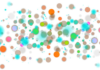 Colorful Bokeh overlay effect PNG christmas background, Abstract blurred glowing bokeh confetti dust on transparent background new year background 