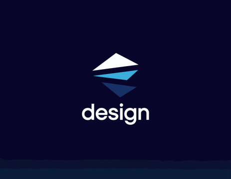 A visual representation of a refined pyramid-shaped logo design reflecting sophistication and creativity, ideal for companies in the design field. - Powered by Adobe