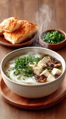 vegetable soup with bread