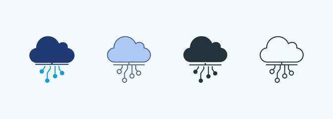 Cloud Multiple Style Icon Collection