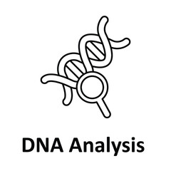 DNA Analysis Vector Icon which can easily modify or edit