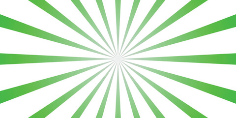 Green sunburst radial lines background with white space and gradient effect for graphic design and abstract concepts