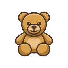 Teddy bear Icon on White Background Vector Art Illustration on white background.