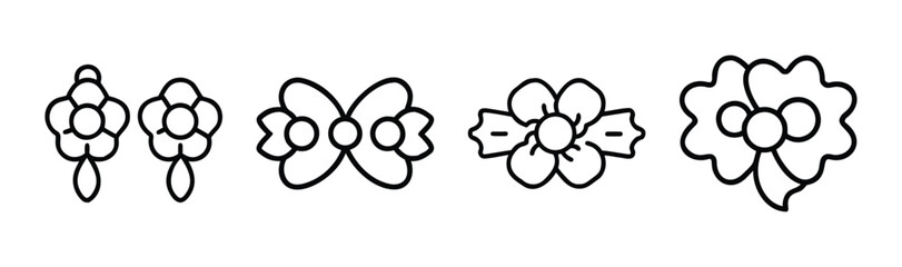 Collection of floral brooch designs exquisite and delicate flower motifs for jewelry creation