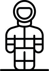 Spacesuit protects astronaut from extreme temperatures and radiation in space exploration missions