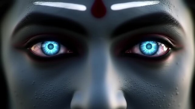 Glowing Eyes with Spiritual Digital Art.