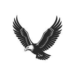 Obraz premium Powerful Majestic Eagle Flying Vector Illustration.