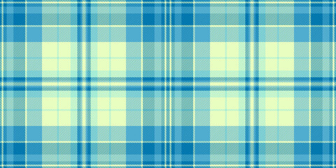 Kilt texture plaid seamless, pixel vector check pattern. Poncho textile fabric background tartan in cyan and light colors.