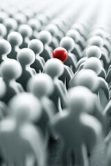 Fototapeta premium One individual influences a crowd of followers through charisma and persuasive tactics