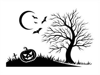 Christmas sihouette black vector white background