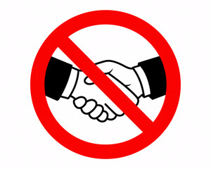 No handshake symbol indicating business conflict or disagreement, representing a negative deal.