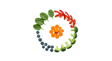 A set of colorful abstract flower icons designed as a symbol of nature and color for digital decoration