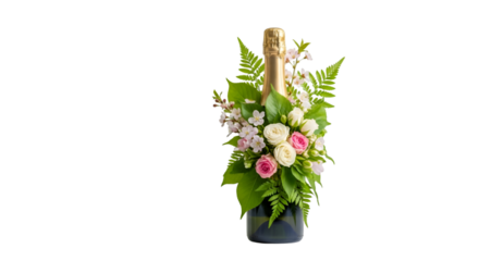 A vibrant pink bouquet of orchid and hyacinth flowers in a vase makes a beautiful floral decoration