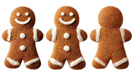Gingerbread cookies with frosting are presented frosted gingerbread cookies are decorated sweetly