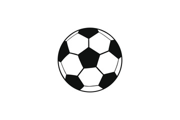 Obraz premium Classic black and white soccer ball icon for sports and athletic activities