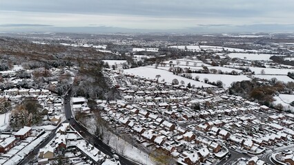 Winter in UK City - Drone Photography