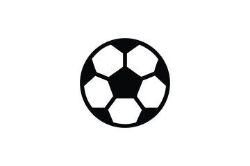 Obraz premium Classic Soccer Ball Icon Design Black and White Minimalist Sports Equipment Graphic Element for Digital Use and Web Design