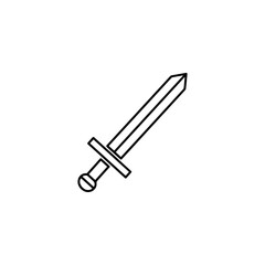 Illustration of a sword, a symbol of strength, power, and medieval warfare