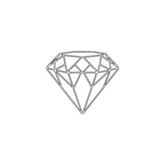 Diamond outline, a precious gemstone with a geometric design and elegant facets