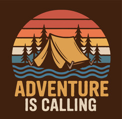 Camping T-Shirt Design | Adventure Outdoors, Campfire, Nature Lover Gift