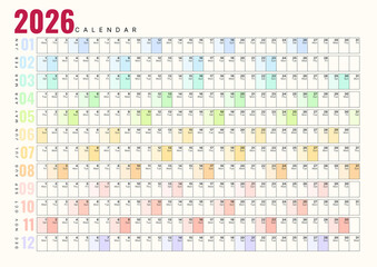 2026 calendar