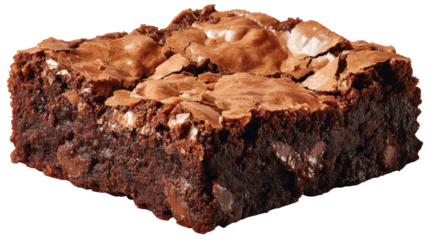 Chocolate marshmallow brownie piece rich brownie square covered in melted chocolate and marshmallow