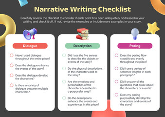 Narrative writing checklist