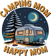 Camping T-Shirt Design   Adventure Outdoors, Campfire, Nature Lover Gift © MAHEDI