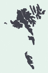 Obraz premium Faeroe Islands shape rings. Country map formed by stacked circles. Faeroe Islands boundary shape design. Beautiful vector illustration.