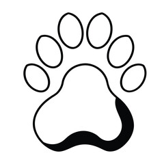 Pet Paw Print Outline